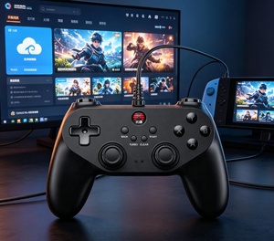 คอนโทรลเลอร์เกมแบบมีสาย BE-TONG Bat Serie สำหรับผู้เล่นสองคน ไม่ต้องติดตั้งไดรเวอร์ ไม่มีดีเลย์ในการส่งข้อมูล <span class=keywords><strong>จ</strong></span><span class=keywords><strong>อย</strong></span>สติ๊กสำหรับเกมฟุตบอลและกีฬาอื่นๆ - Product Image 1