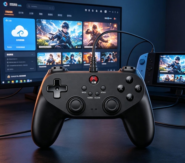 BE-TONG Bat Serie Wired Gaming Controller Dual Player No Install Driver Zero Input Delay GamePad Jotstick for FootballSport Game