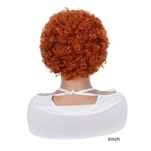 Perruque <span class=keywords><strong>courte</strong></span> bouclée couleur gingembre, <span class=keywords><strong>coupe</strong></span> pixie 13x1 # Perruque Lace Front 350 en <span class=keywords><strong>Cheveux</strong></span> Humains pour Femmes - Product Image 5