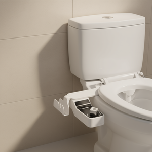 Accessoire de bidet mural moderne à double buse, pression réglable, jet horizontal, pour toilettes - Product Image 2