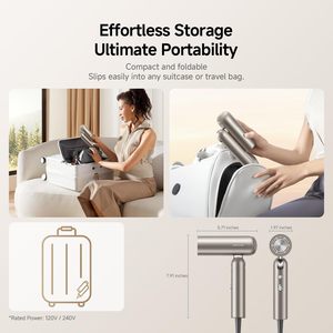 Asciugacapelli Tascabile Dreame Pocket Pro, Doppio Voltaggio, da Viaggio, con Diffusore, Controllo Intelligente del Calore, Cura Ionica, Asciugatura Rapida in 40 Secondi - Product Image 3