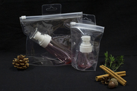 Gros personnaliser petit moyen grand clair portable goo sac en PVC de qualité pour cosmétiques et autres emballages