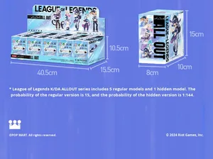Originale Autentico Popmart League Legends Collaborazione Serie <span class=keywords><strong>K</strong></span>/<span class=keywords><strong>DA</strong></span> Frozen Blind Box Figura in Plastica Scala 1/12 Unisex Gioco - Product Image 6