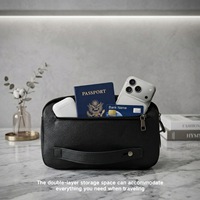 Tas Clutch Pria dengan Kunci Sidik Jari Kapasitas Besar Dompet Anti-Pencurian Tas Tangan Bisnis Baru