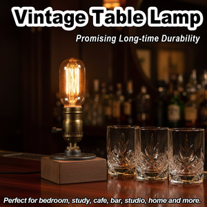 Lámpara de Mesa con Enchufe Europeo E27, Moderna, de Madera, para Lectura, Estilo Nórdico, de Hierro, para Mesita de Noche, Decoración Vintage, para Estudio, Dormitorio, Sala de Arte, con Base LED - Product Image 2