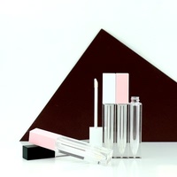Tubes cosmétiques carrés de haute qualité de 7 ml avec pinceau, étiquette privée, tubes vides pour gloss à lèvres, emballage