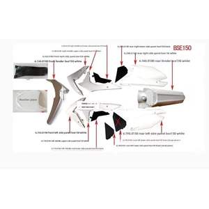 Nouvelle carénage complète de moto tout-terrain BSE150 CRF150 Titan avec pièces Bosso en plastique ABS blanc/noir - Product Image 3