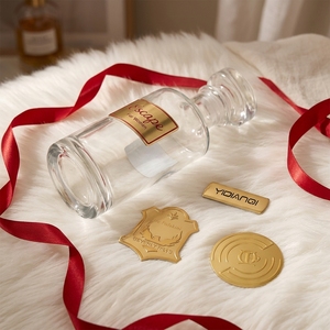 Adesivi in metallo con profumo personalizzato-incisione Vintage in rame, stampato con Volume di note di fragranza, per le donne e gli uomini bottiglie di profumo - Product Image 4