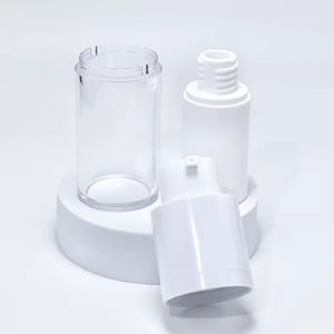 Botella de Lujo para Cosméticos con Bomba Airless de PP, 15ml 30ml 50ml, Blanca, de Doble Pared, para Suero, con Acabado Esmerilado y Recargable - Product Image 6