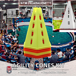 Kit de cônes de marquage de <span class=keywords><strong>football</strong></span> professionnels en PVC flexible pour l'agilité, 1m et 1,5m, avec sac de transport pour l'entraînement sportif des adultes - Product Image 3