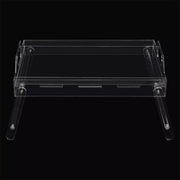 Pupitre portable pliable en acrylique avec poignée, multifonctionnel pour la prise de parole en public, personnalisable par moulage et découpe