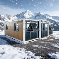 Maison Modulaire Compacte en Promotion : 2 ou 3 Chambres, Maison Mobile Pliante 20, 30 ou 40 pieds, Maison Conteneur Préfabriquée de Luxe Extensible