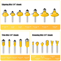 Huhao 1/4 "mèches de routeur ensemble de mèches de routeur 35 pièces mèches de routeur CNC pour la Machine de fraise à bois 35 pièces outils de travail du bois