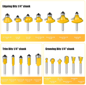 Huhao 1/4 &quot; <strong>Router</strong> <strong>Bits</strong> <strong>Router</strong> <strong>Bit</strong> Set 35pcs Cnc <strong>Router</strong> <strong>Bits</strong> for Wood Milling Cutter <strong>Machine</strong> 35pcs <strong>Woodworking</strong> <strong>Tools</strong> - Product Image 2
