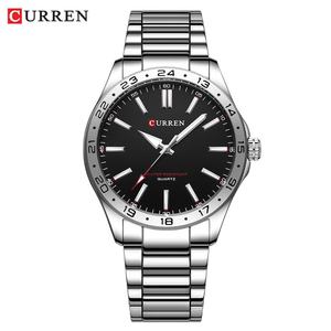 Montre Curren 8452 Homme Montre personnalisée logo Montre homme d'affaires Bracelet en acier Montre-bracelet Affichage 24 heures Montre à quartz pour homme et femme - Product Image 5