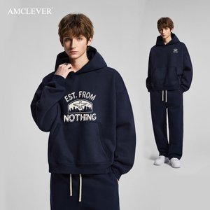 Felpa con Cappuccio Pesante 360GSM "Est." Felpa con Cappuccio Oversize da Uomo con Stampa in Rilievo, Personalizzabile con il Tuo Brand, Collezione "From Nothing" <span class=keywords><strong>Tech</strong></span> Pack - Product Image 2