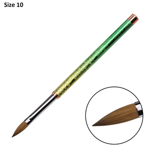 Pinceau à ongles en poils de Kolinsky 20%-100% pour acrylique, taille 2-10, manche en métal pour manucure décorative - Product Image 3