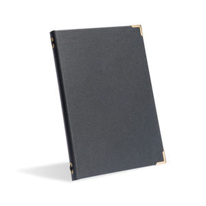 Porte-menus en cuir de haute qualité, sur mesure, durables, à 2 panneaux avec bande élastique - Product Image 2