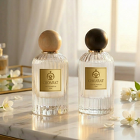 Flacon de parfum transparent cylindrique à col serti de 30 ml et 50 ml, flacon de parfum de luxe unique avec vaporisateur
