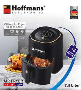 Freidora <span class=keywords><strong>de</strong></span> Aire Hoffmans <span class=keywords><strong>de</strong></span> 7.5L <span class=keywords><strong>con</strong></span> Cajón, 2400W, 220V, Temperatura Ajustable, Control Táctil Superior, <span class=keywords><strong>Horno</strong></span> <span class=keywords><strong>El</strong></span>éctrico Inteligente sin Aceite para <span class=keywords><strong>el</strong></span> Hogar, África Occidental - Product Image 6