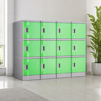 Casier scolaire en plastique ABS à 6 portes, armoire de rangement verrouillable pour couloir, vestiaire de campus