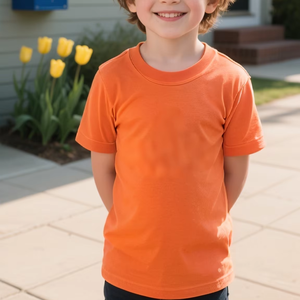 Crianças Meninos & Meninas de Manga Curta 100% Algodão Tecido Verão Coreano-estilo T-shirt Casual - Product Image 2