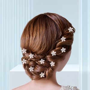 Boda nupcial cristal Bling perla flor Horquillas para el cabello Clips perla palo para el cabello accesorios para el cabello - Product Image 5