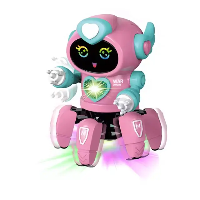 2024 Modestil Kinder Kunststoffspielzeug Kinder 6 Beine Tanzroboter Fernbedienung Lernspielzeug Fernbedienung Roboter Rc-Spielzeug
