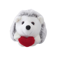 Kawaii Mini 3D Liebesherz-Igel Plüsch-Schlüsselanhänger Spielzeug Großhandel Taschenanhänger Niedlicher Weicher Stofftier-Anhänger Schlüsselkette