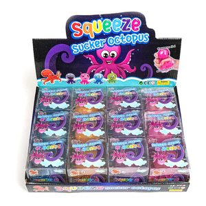 Puzzle transfrontalier anti-stress pieuvre à ventouse avec expressions amusantes, jouet musical à presser en pectine dorée, modèle de jouet pieuvre à ventouse anti-stress - Product Image 2