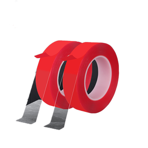 Dubbelzijdige acryl drukgevoelige kleefsticker, hittebestendig, transparante PET-tape, rode achterkant, heavy-duty voor zakverzegeling - Product Image 3