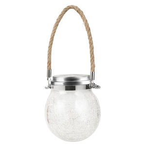 Lámpara de Deseos de Vidrio Agrietado con 20 LED, Alimentada por Energía Solar, Luz Nocturna para Jardín, Decoración de Iluminación Ambiental para Exteriores - Product Image 4