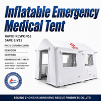 Abri médical gonflable d'urgence, imperméable, portable, tente à installation rapide pour les soins sur le terrain et la décontamination sur site