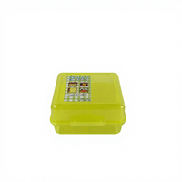 Boîte à bento en plastique portable à double couche carrée pour étudiants avec conservation de la fraîcheur et compartiments pour le déjeuner