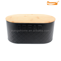 Accessoires de cuisine, boîte de rangement pour aliments, boîte à pain avec couvercle en bambou, boîte de rangement pour sucre, thé et café