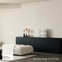 Enduit mural texturé haut de gamme en pierre calcaire volcanique, peinture de stuc minéral naturel de travertin pour villas et hôtels