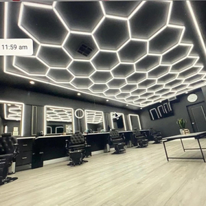 Hexagon Detailing Atelier Led Lampes De Travail Car Wash Shop Lampe En Nid D'abeille <span class=keywords><strong>Garage</strong></span> Plafond Hexagonal Led Lumière - Product Image 2