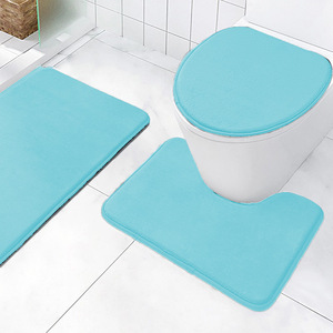 Juego <span class=keywords><strong>de</strong></span> 3 Alfombras <span class=keywords><strong>de</strong></span> Baño <span class=keywords><strong>de</strong></span> Felpa Suave, Antideslizantes, Gruesas, con Forma <span class=keywords><strong>de</strong></span> U, para Cubrir el Tapa del Inodoro, para Hogar y Hotel - Product Image 4