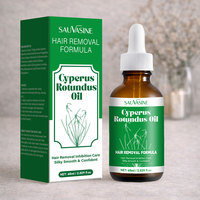 Minyak Cyperus Rotundus 60ml Penjualan Terlaris Lintas Negara, Minyak Pijat dengan Botol Pipet Biji untuk Menghilangkan Rambut & Kulit Halus Lembut