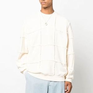 Suéter de manga larga con cuello redondo a rayas y logotipo personalizado de Color sólido para hombre nuevo de alta calidad personalizado para hombre - Product Image 1