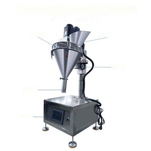Machine de remplissage de poudre semi-automatique à vis doseuse pour bouteilles multi-saveurs avec servomoteur - Product Image 3