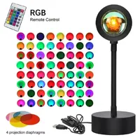 Lampe de sol LED Sunset, lumière de nuit moderne RGB pour les fêtes, lampe Sunset / projecteur de lumière Sunset