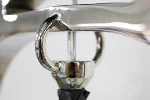 <span class=keywords><strong>Lustre</strong></span> suspendu en laiton nickelé poli XZ, 4 lumières, <span class=keywords><strong>cage</strong></span> en verre transparent, avec cordon en cuir tressé et poignée en cuir - Product Image 4