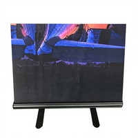 Bannière déroulante noire avec cassette à défilement 85 x 200 cm