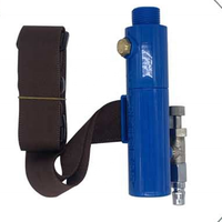 Casque de sablage bleu avec filtre à air intégré et thermostat – Casque de sécurité pour sablage