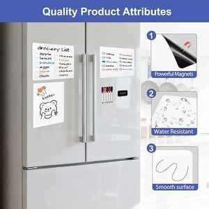 Pizarra Magnética para Niños, Lámina de Pizarra Blanca para Refrigerador, Bloc de Escritura para Graffiti, <span class=keywords><strong>Adhesivo</strong></span> para Refrigerador - Product Image 4