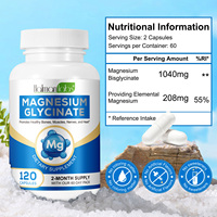Suplemen Magnesium Glycinate Vegan Hatmanlabs, Kapsul Magnesium Glycinate untuk Fungsi Normal Sistem Saraf