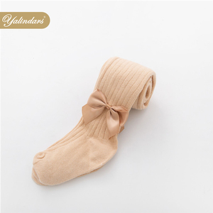 Medias de vestido de princesa de punto para niña, medias transpirables con lazo, venta al por mayor - Product Image 5