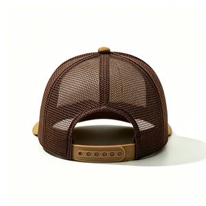 Custom Embroidery ACE Trucker <b>Hat</b> Two Tone White Brown Mesh Back Trucker <b>Cap</b> Outdoor Sports Adjustable Snapback Truck <b>Hat</b> - Product Image 6