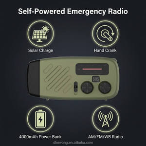 Radio Solar de Emergencia con Altavoz Inalámbrico, Receptor de Alertas Meteorológicas ASA DAB+ AM FM NOAA, Radio con Linterna LED y Alarma SOS - Product Image 4